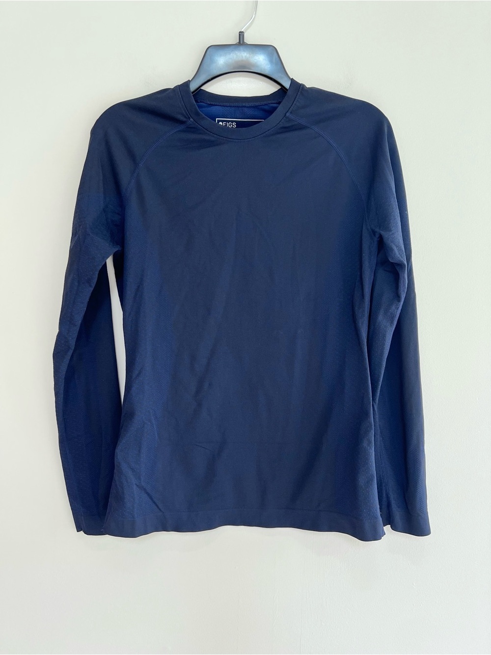 FIGS Salta Seamless Long-Sleeve Crew Neck Underscrub Navy Blue (CUT#: 2838), XS